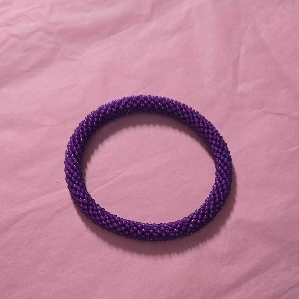 Sophisticated Purple Beaded Bracelet